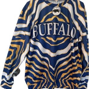 Buffalo Navy and Gold Wave Sweatshirt